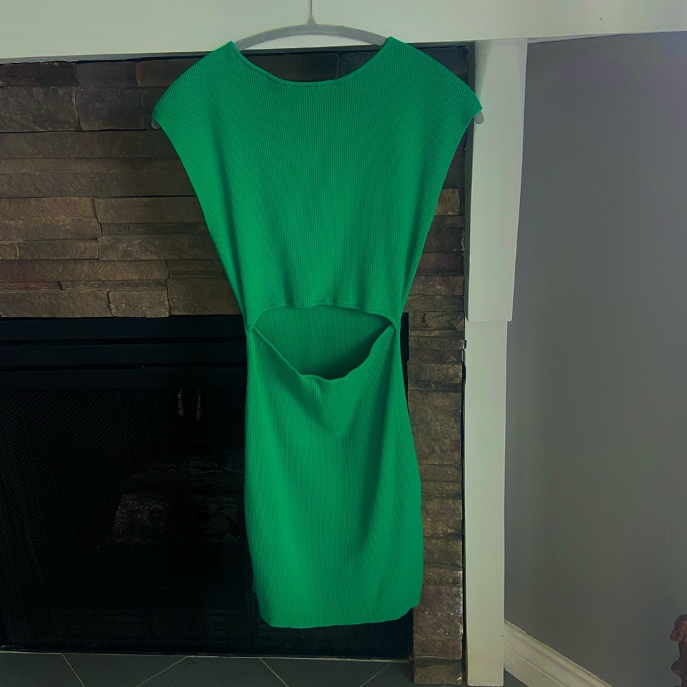 Aritzia Wilfred Free Cut Out Knit Mini Dress, Size M